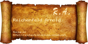 Reichenfeld Arnold névjegykártya